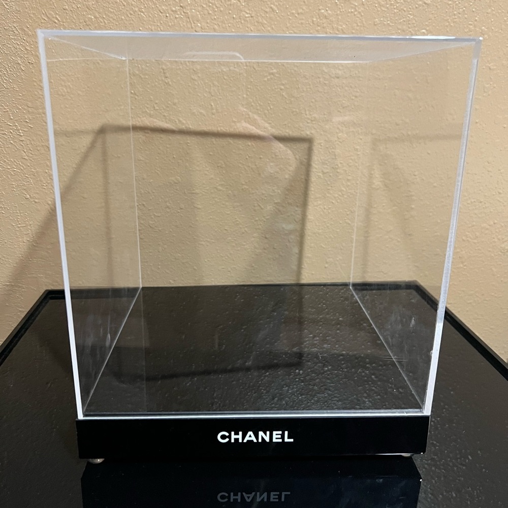 Chanel acrylic display case.